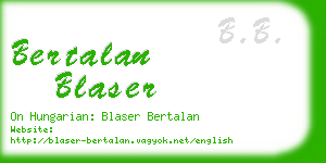 bertalan blaser business card